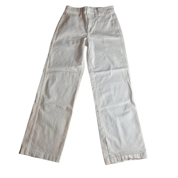 J. Crew TALL Slim Wide Leg Jeans in Khaki Stripe - Size 25 - Originally $129 - Picture 2 of 6